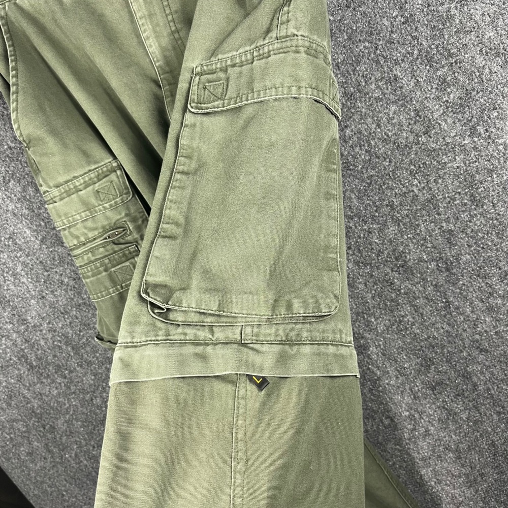 Boy Scouts of America Convertible Uniform Pants Mens 32 Green Cargo Zip-Off Leg - Picture 5 of 11